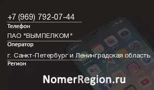 Кто звонил с 9697920744 - регион и оператор